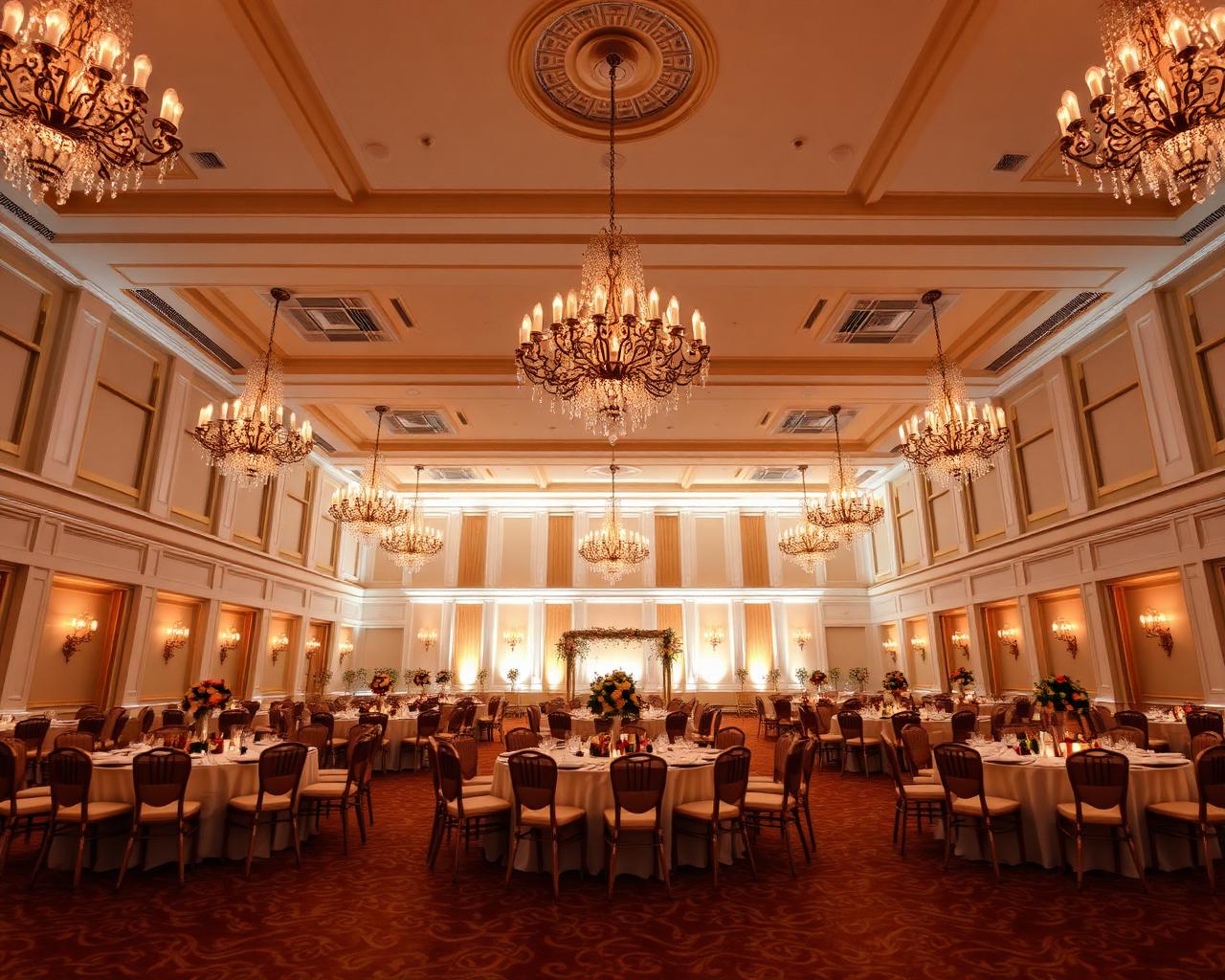 Grand decorated ballroom