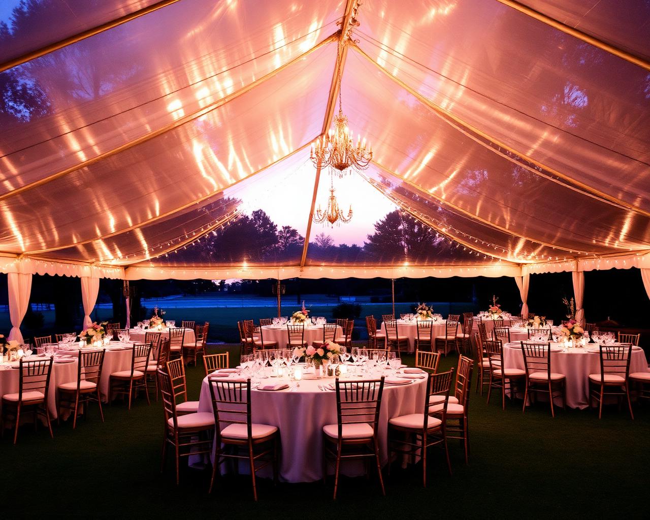 Outdoor tented reception