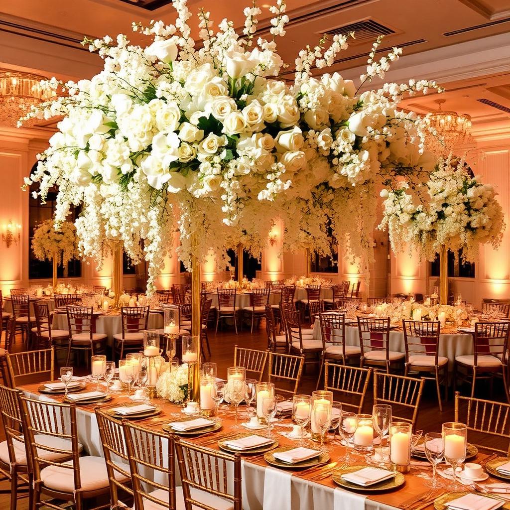 Luxury wedding reception